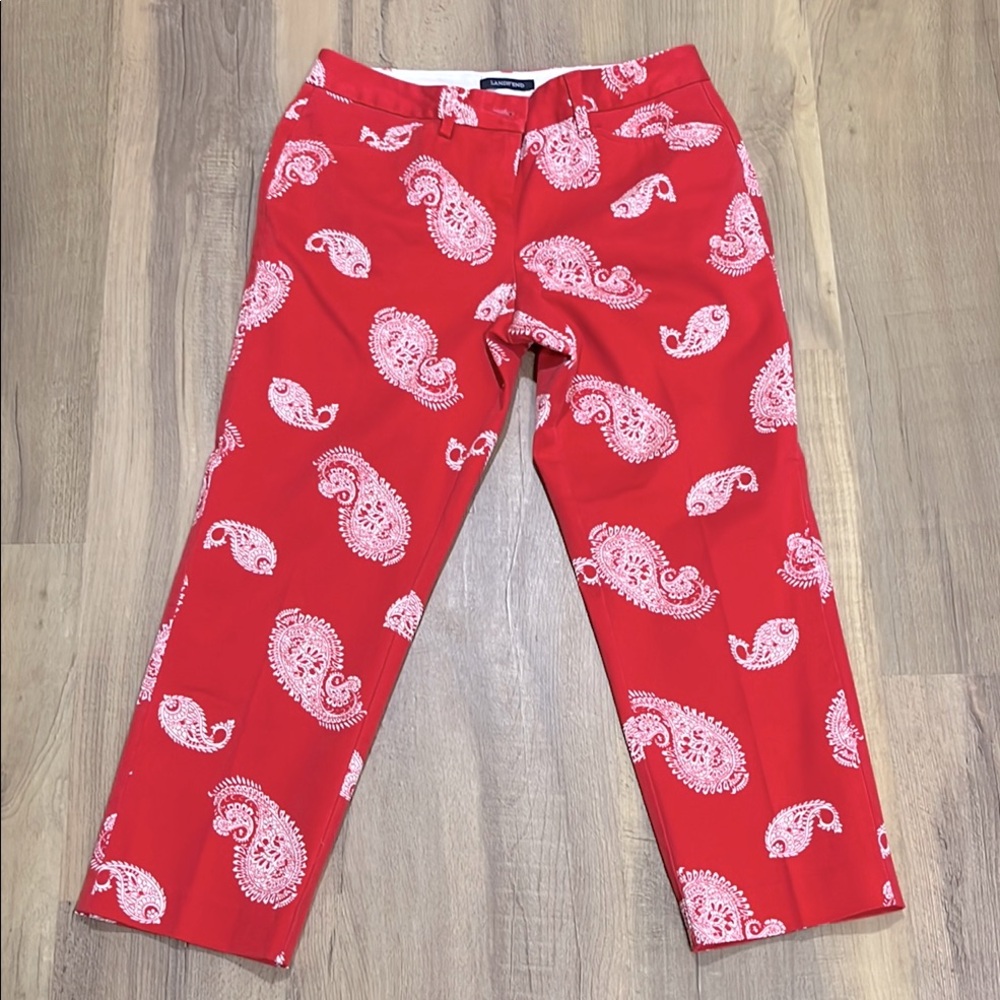 Lands End size 4P mid-rise straight leg capris